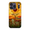 Zonnebloem - Mozaïek - Zonsondergang - Geel Telefoonhoesje iPhone 17 Pro klein -3d