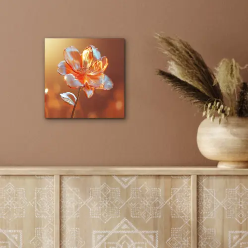 Glazen - Bloem - Zonlicht aluminium wit klein -sfeer4