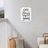 Illustratie - Café - Koffiemachine - Kopjes tuinposter los doek klein -sfeer8