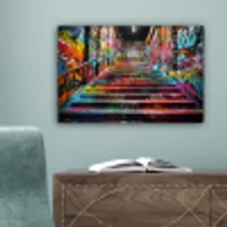 Trap - Graffiti - Kleuren - Kunst canvas 2cm klein -sfeer4