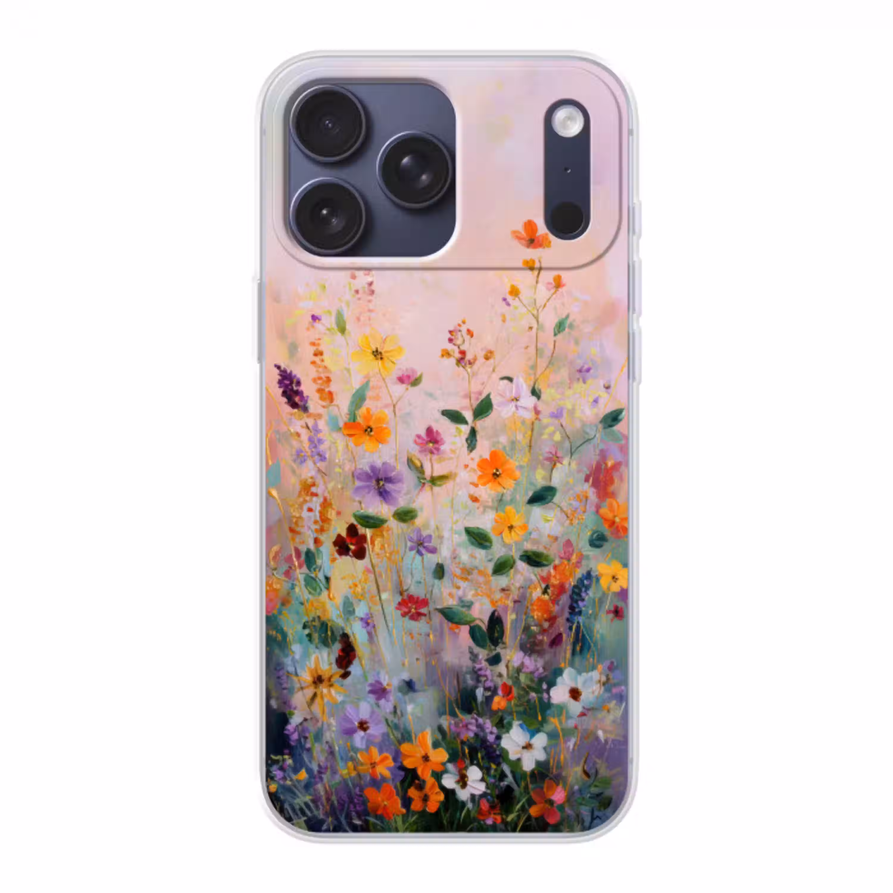 Schilderij - Bloemen - Abstract - Kleurrijk Telefoonhoesje iPhone 17 Pro Max klein -3d