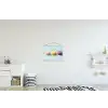Macarons - Kleurrijk - Pastel textielposter latten blank klein -kinderkamer