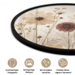 Wilde bloemen - Botanisch - Vintage - Natuur - Rustiek Fotolijst rond zonder passe partout klein -closeup_DE