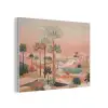 Roze landschap - Palmen - Water PET vilt klein -3d
