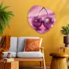 Glitter - Discobol - Roze - Kersen Wandcirkel Organisch Plexiglas middel -sfeer4
