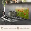 Lente - Bloemen - Rood - Klaproos - Gras - Groen keuken achterwand spatscherm klein -usp_FR