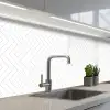 Grafisch - Patroon - Modern -  Schuin keuken achterwand 2 middel 871 -3d_schuin