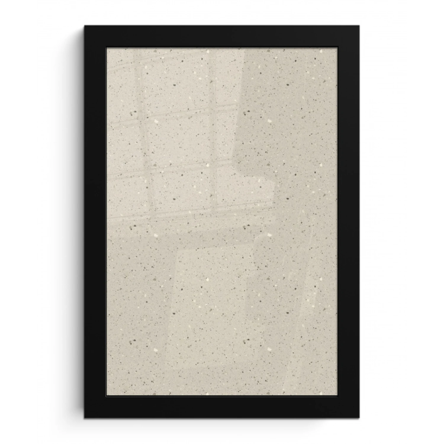 Lichtbeige - Terrazzo - Grijs fotolijst zwart zonder passe partout klein 224 -3d