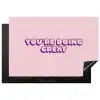 You're doing great - roze - 3D Inductie beschermer vinyl 3mm klein -3d