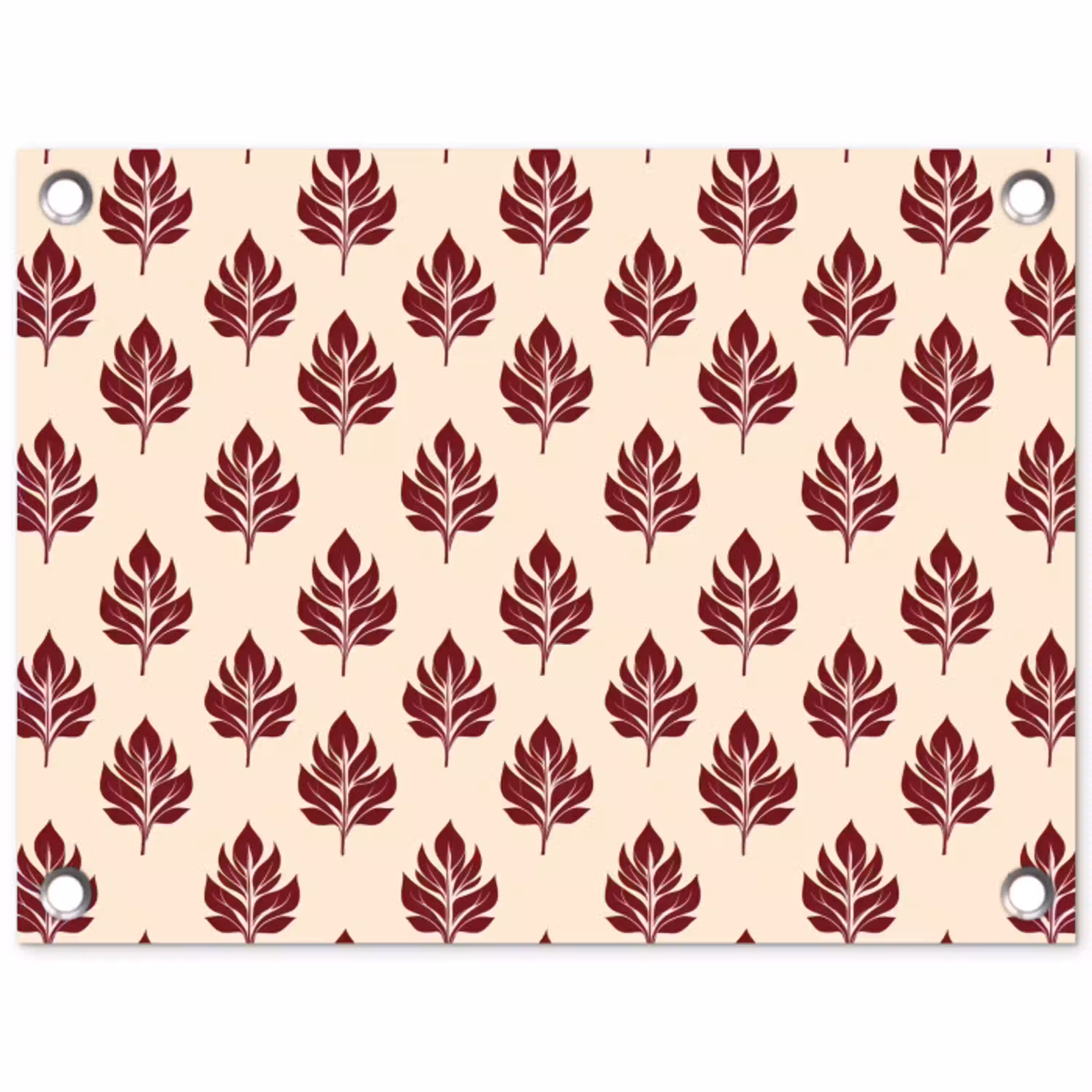 Botanisch - Patroon - Bordeaux tuinposter los doek klein 239 -3d