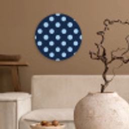 Klassiek - Dots - Blauw Wandcirkel kunststof plaat 5mm dik klein 188 -sfeer1