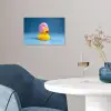 Badeend - Handdoek - Blauw poster papier klein -sfeer3