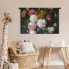 Stilleven met bloemen in een glazen vaas - Schilderij van Jan Davidsz. de Heem Wandkleed katoen middel -wsfeer5_kind