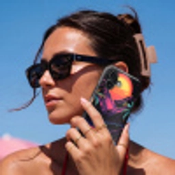 Palmbomen - Neonbergen - Sterrenhemel - Zon Toughcase MagSafe Apple iPhone 17 klein -Sfeer2V