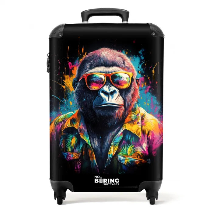 Gorilla met Hawaii blouse NBS - Handbagage koffer - Kinderen Unisex middel -productfoto_recht