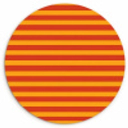 Strepen - Patroon - Oranje Wandcirkel kunststof plaat 5mm dik klein 188 -3d