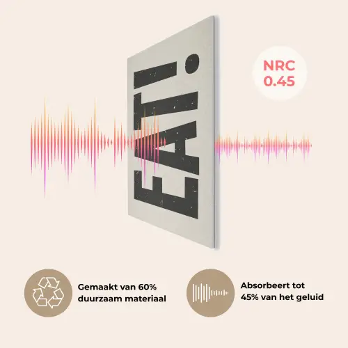 Eten - zwart - Japandi - Wit PET vilt klein -USP_NL