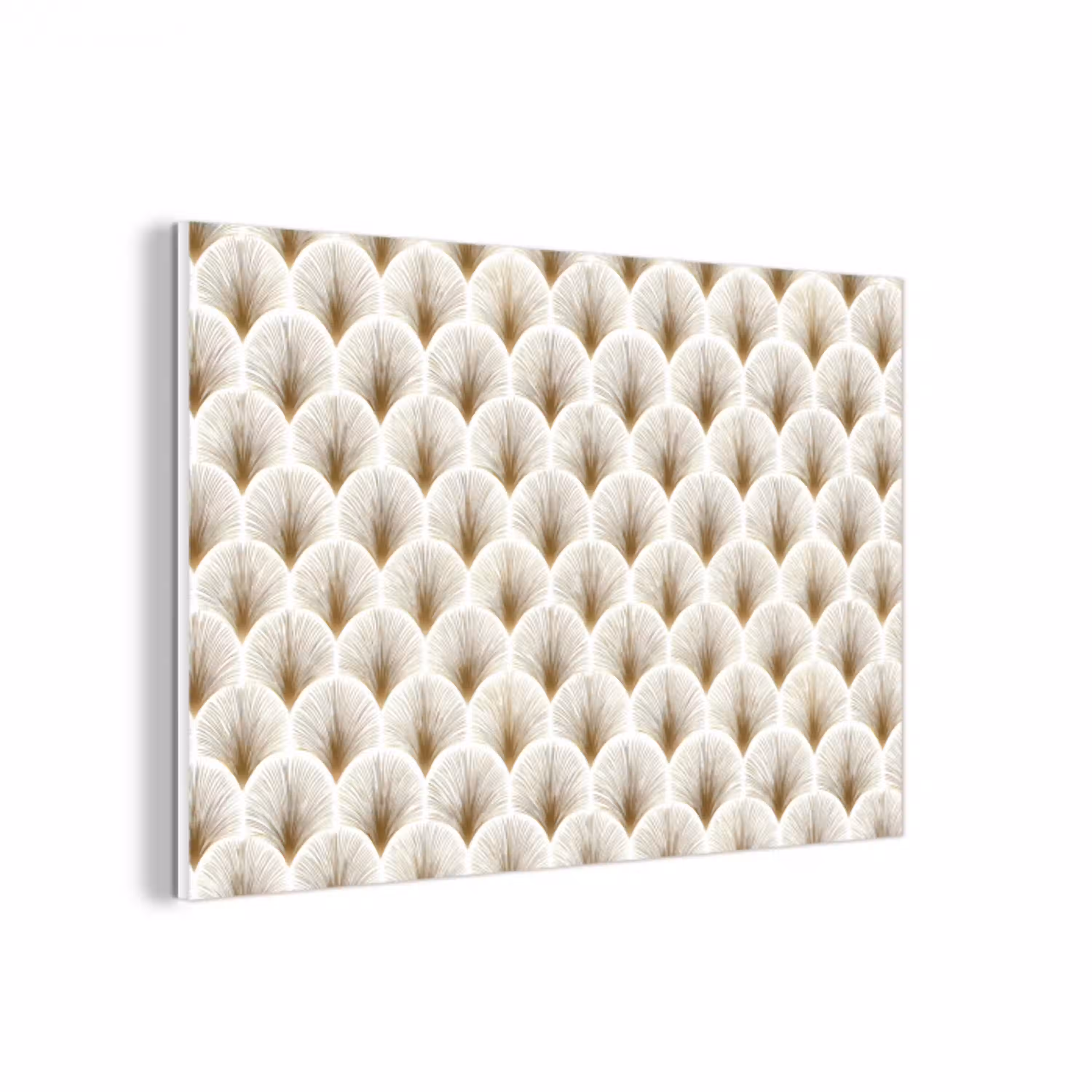 Waaiers - Art Deco - Elegant - Goud - Wit forex 5mm xxl 6 -3d