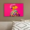 Hagedis - Bloemen - Roze - Kimono canvas 2cm klein -sfeer3