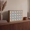 Traditioneel - Tegel - Oranje Light Box met batterij (Wandlamp) middel 907 -sfeer2