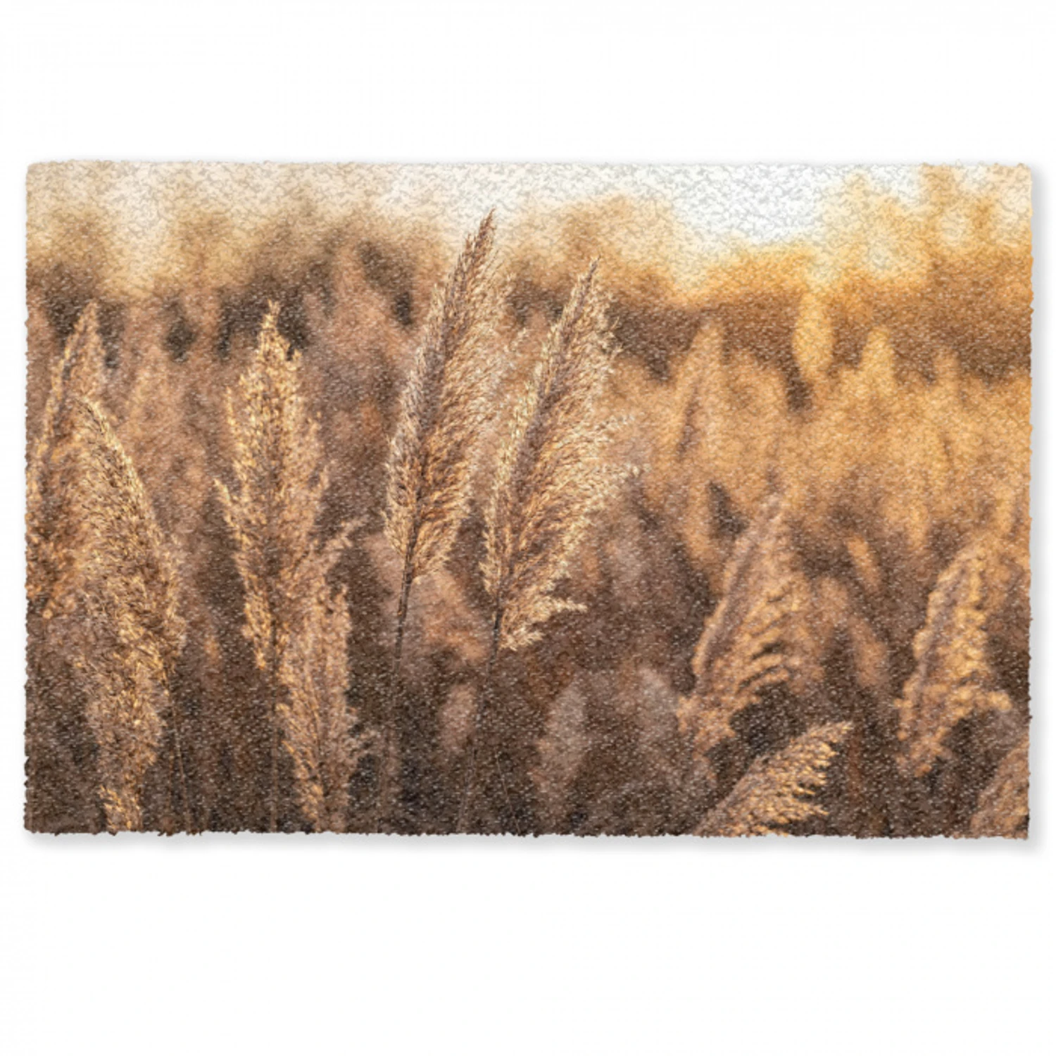 Rietpluimen - Gras - Zonsondergang - Goud - Serene Deurmat klein -zkaufland3d