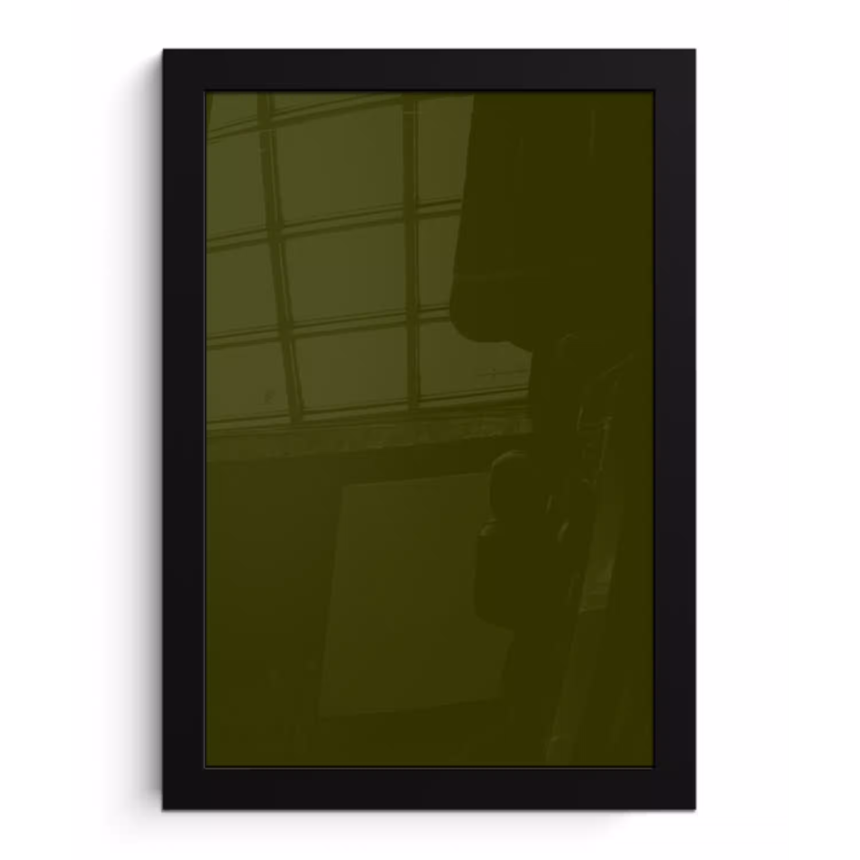 Dark  - Olive - Groen fotolijst zwart zonder passe partout klein 224 -3d