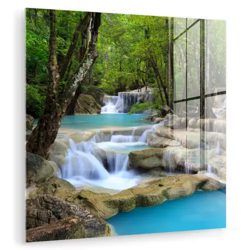 Waterval - Natuur  - Rivier - Bos - Water plexiglas 5mm klein -zzzproduct_nieuw