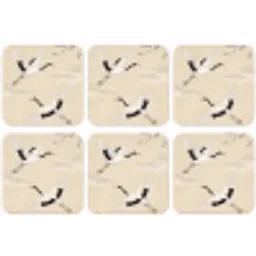 Kraanvogels - Bloesem - Beige onderzetter kurk middel -zkaufland3dotto