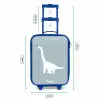 Blauw met Brachiosaurus dino Kinderkoffer - Blauw klein -productfoto_formaten