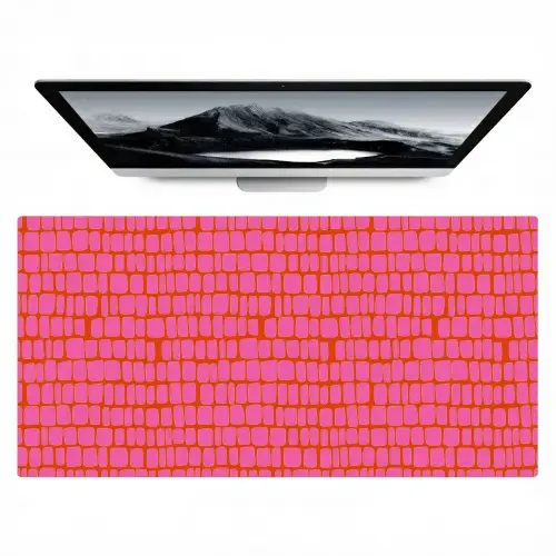 Organisch - Raster - Roze Muismat XXL klein 681 -zzz3d