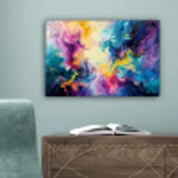 Verf - Kleurrijk - Zwart - Kleuren canvas 2cm klein -sfeer4