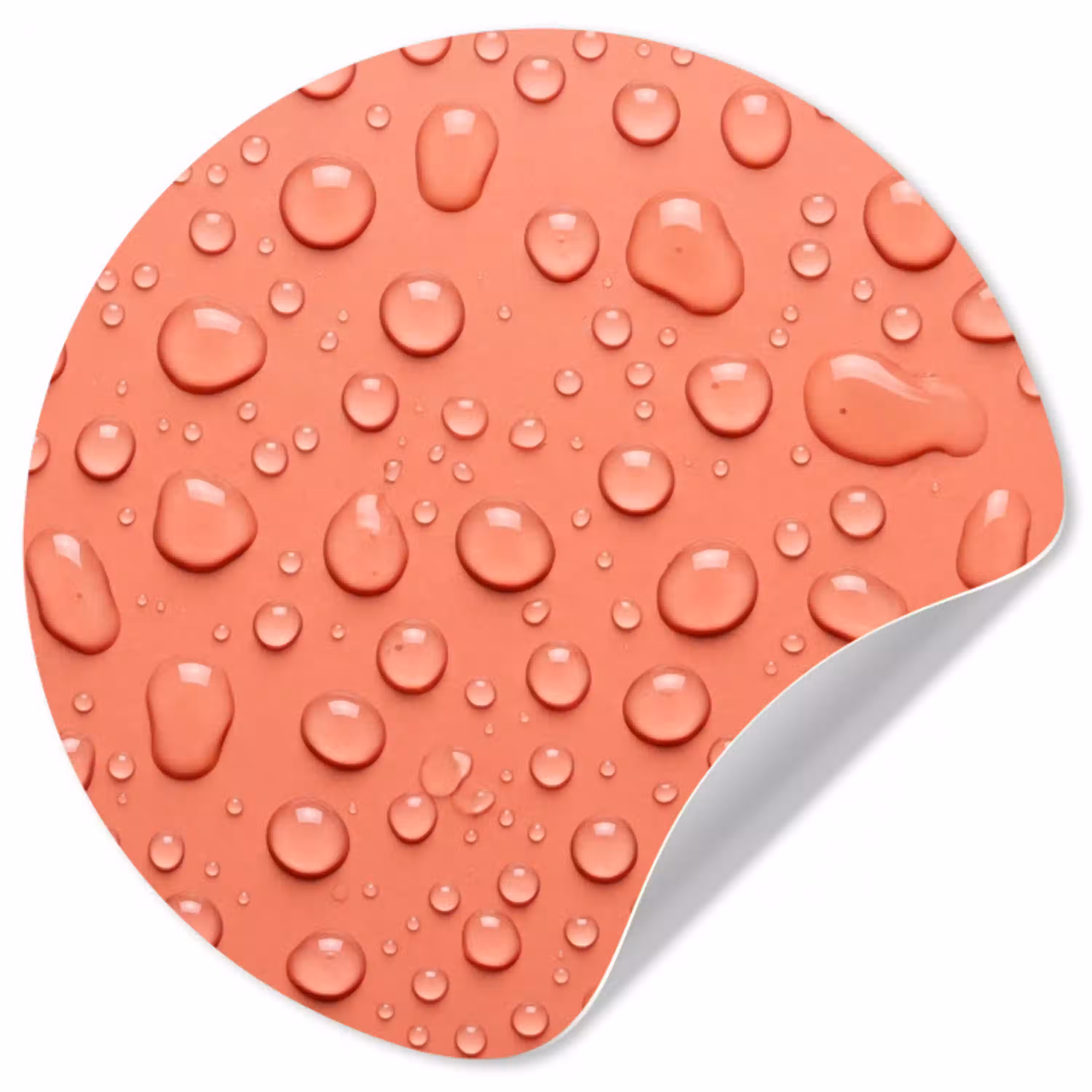 Water - Druppels - Roze Wandcirkel behangsticker klein -3d