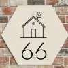 Huis illustratie - Traditioneel Naambord Hexagon klein -sfeer2