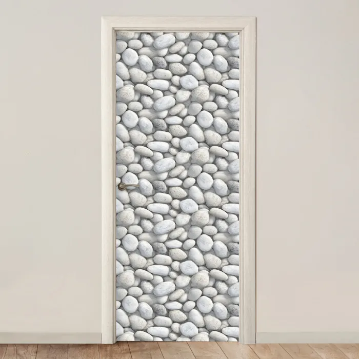 Steentjes - Grijs - Ovaal deurposter klein 289 -3d_beige