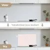 Lijnen - Patroon - Symmetrisch keuken achterwand spatscherm klein 900 -voor_na_NL