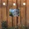 Huizen - Zee - Bomen - Bloemen tuinposter los doek klein -sfeer1