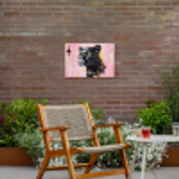 Zwart - Panter - Roze - Abstract Tuinposter op houten frame 2 cm dik klein -sfeer3