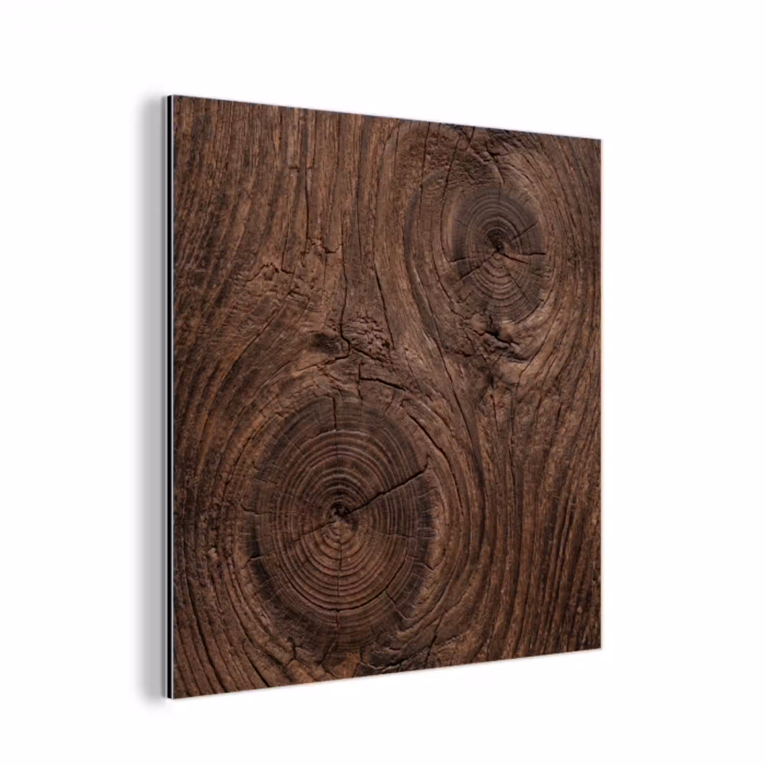 Houtnerf - Textuur - Patroon - Bruin - Rustiek aluminium wit klein -3d