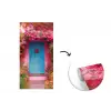 Bloemen - Deur - Roze fotobehang vinyl groot -3d