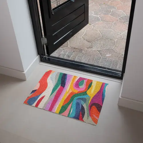 Abstract - Kleurrijk - Golven - Lijnen Deurmat klein -sfeer5