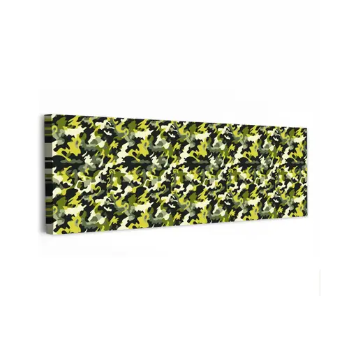 Groen - Geel - Camouflage - Patroon canvas 2cm klein 828 -z3d