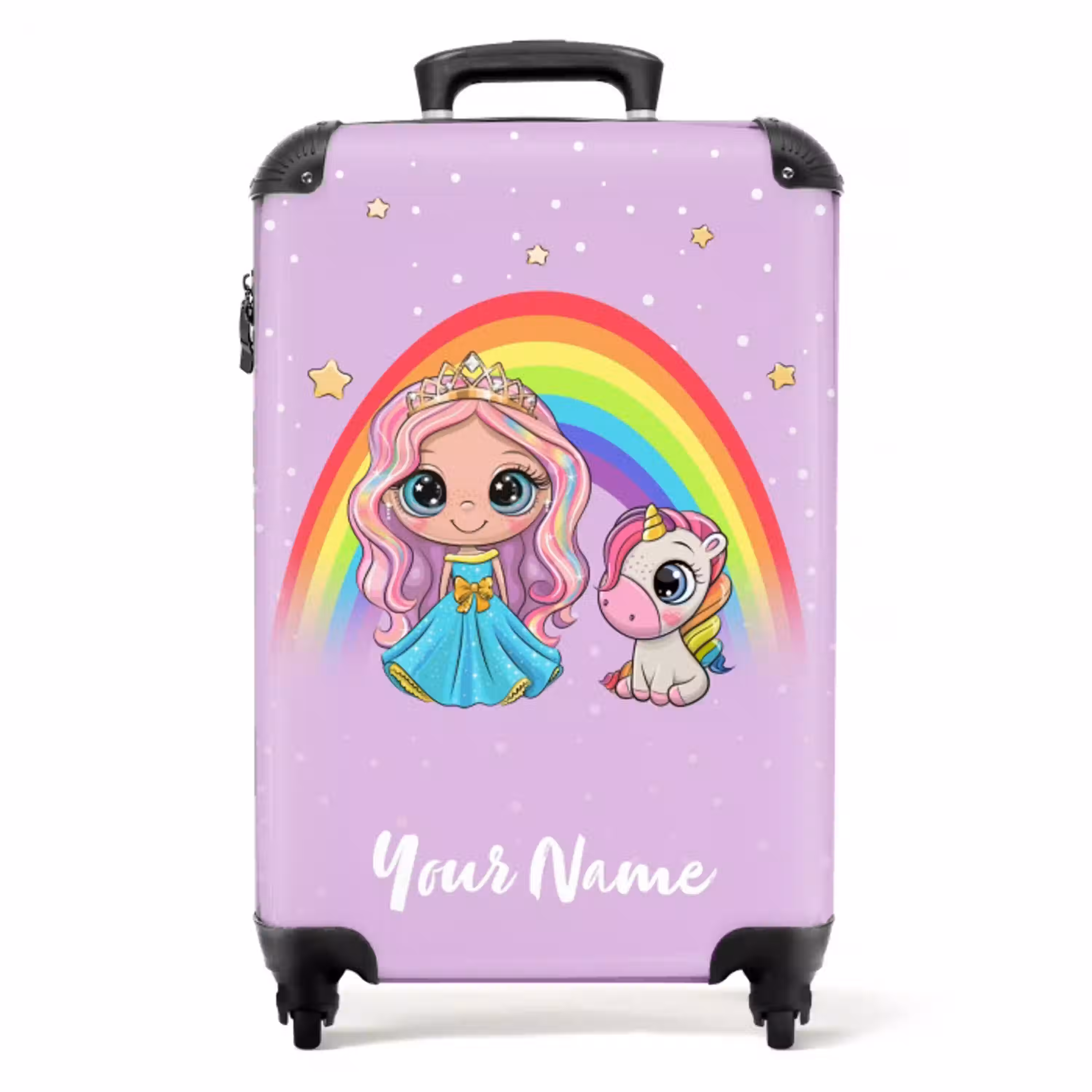 Elza eenhoornprinses NBS - Handbagage koffer - Kinderen Unisex middel -productfoto_recht