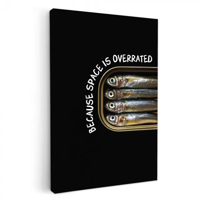 Sardines - Tekst - Vis - Blik KitchenYeah - Keuken - Canvas klein -3d