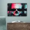 Schedels - Glitch - Cyberpunk canvas 2cm klein -sfeer4