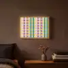 Ruit - Patroon - Kleurrijk Light Box met batterij (Wandlamp) middel 907 -sfeer4