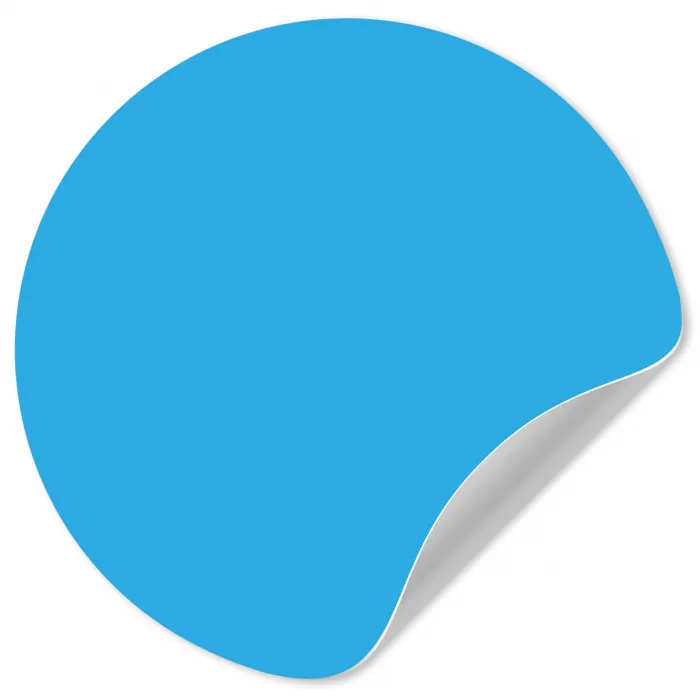 Blauw - Licht - Kleuren Wandcirkel behangsticker klein 186 -3d