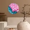 Strandballen - Roze - Water Wandcirkel kunststof plaat 5mm dik klein -sfeer1