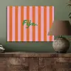 Patroon - Oranje - Fijn - Strepen PET vilt klein -sfeer2