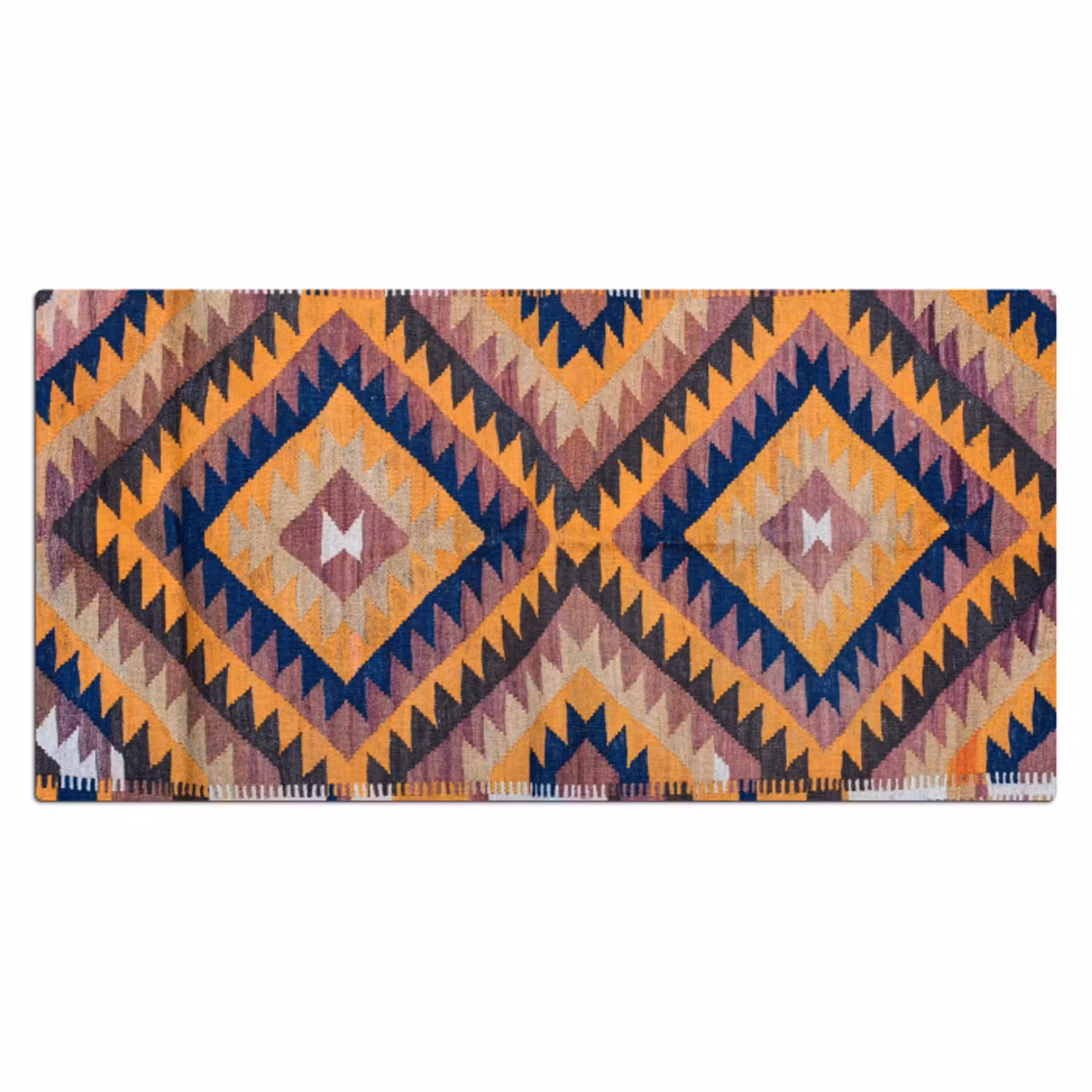 Perzisch Tapijt - Patronen - Oranje Muismat XXL klein -3d_leeg