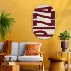 Pizza - Vintage - Decoratie - Japandi Wandcirkel Ovaal Glas middel -sfeer4